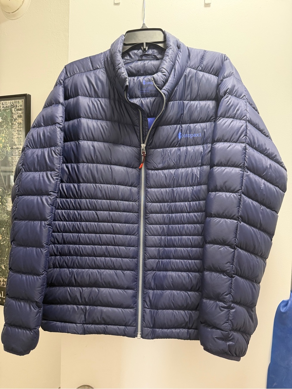 Cotopaxi Navy Quilted Packable Puffer Jacket Fuego